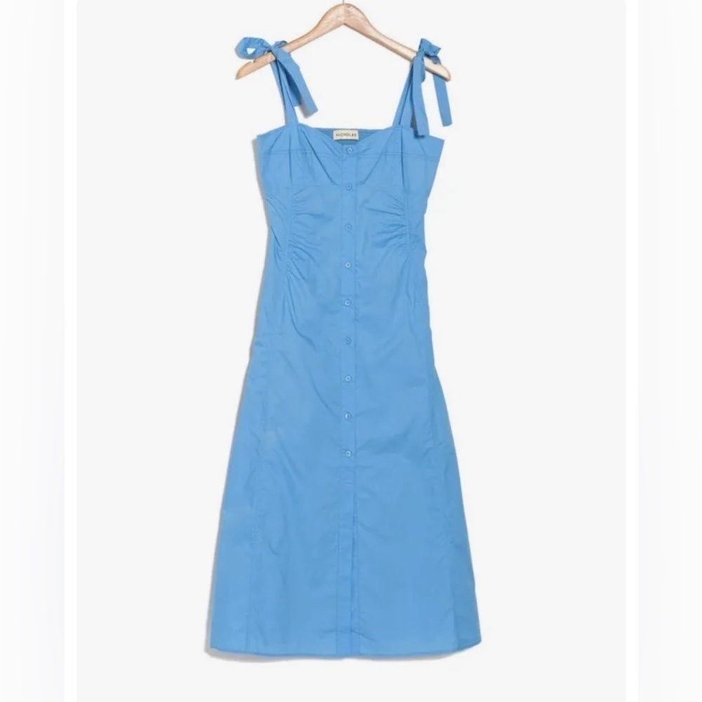 Nicholas Tatianna Cotton Tie Strap Midi Dress in Swim size 12 and 6